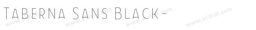 Taberna Sans Black字体转换